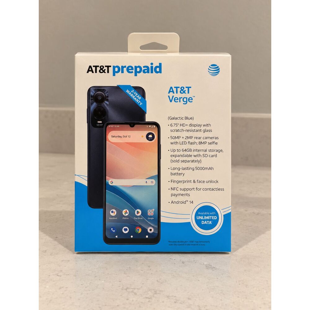 AT&T Verge 64GB Prepaid Smartphone